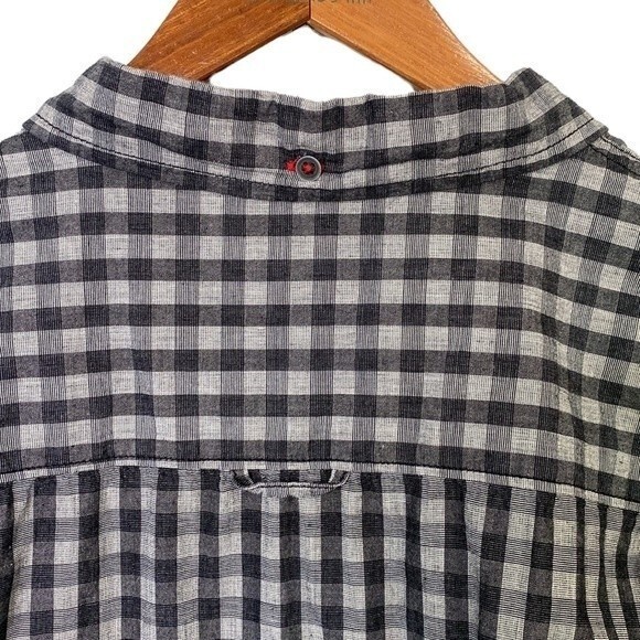 MBX Denim Wear Button Down Check Plaid Short Sleeve Shirt Cotton Chest Pocket - Picture 7 of 13